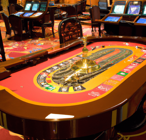 Gaming table inside of a Washington casino